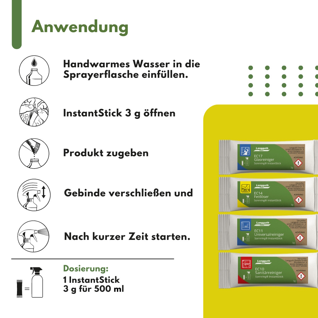 Fettlöser & Grillreiniger Instant Sticks 3g (ergibt 500ml) 10St.